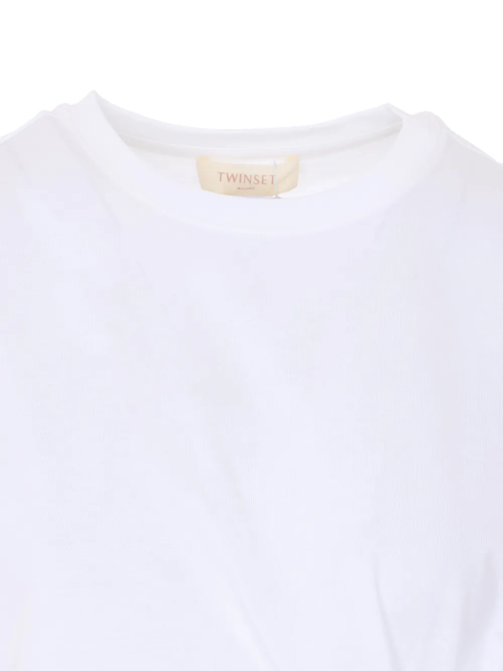 TWINSET T-shirt met ruches en plakkaat Wit