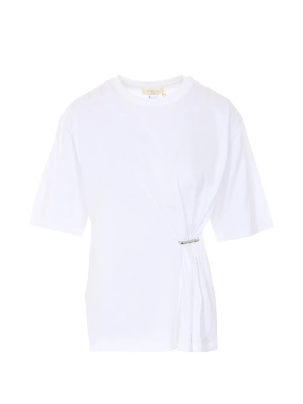TWINSET plaque ruffle T-shirt - Bianco