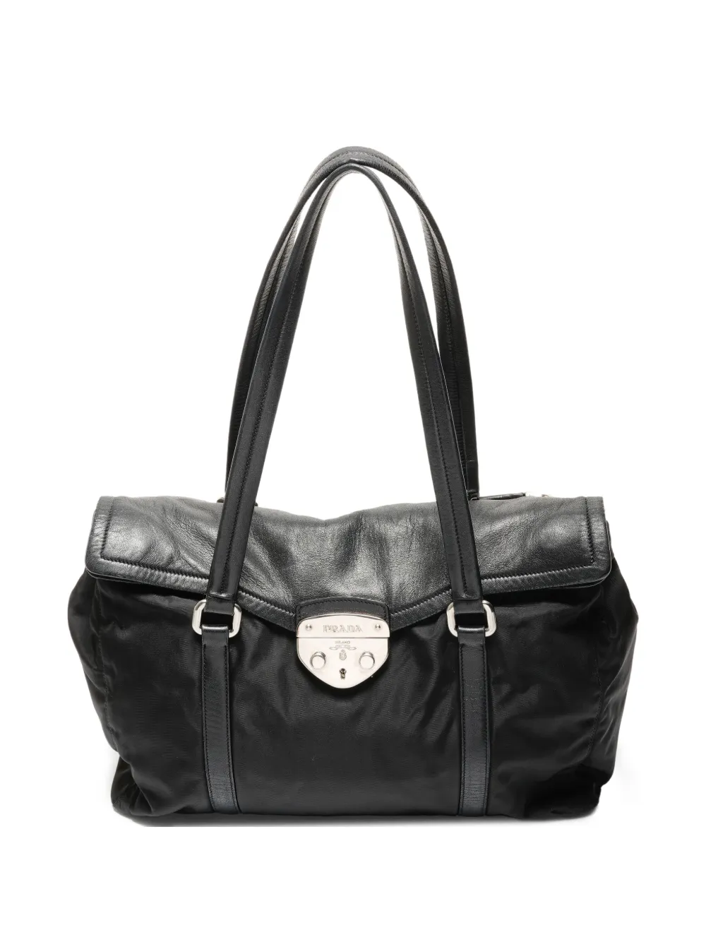 Prada Pre-Owned 2000-2015 logo-detail shoulder bag - Nero