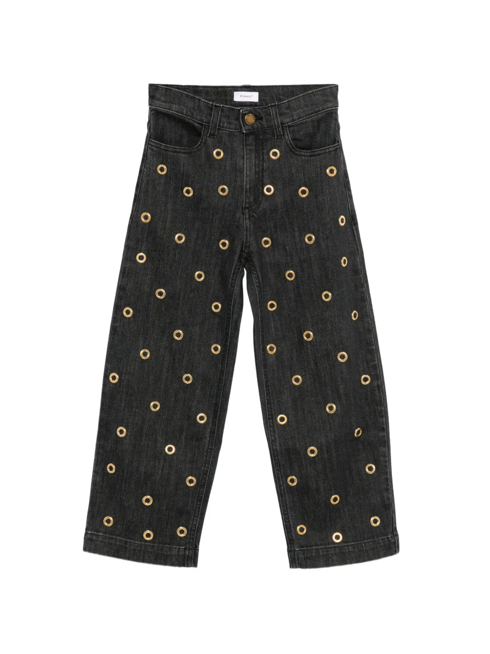 Pinko Kids eyelet jeans - Nero