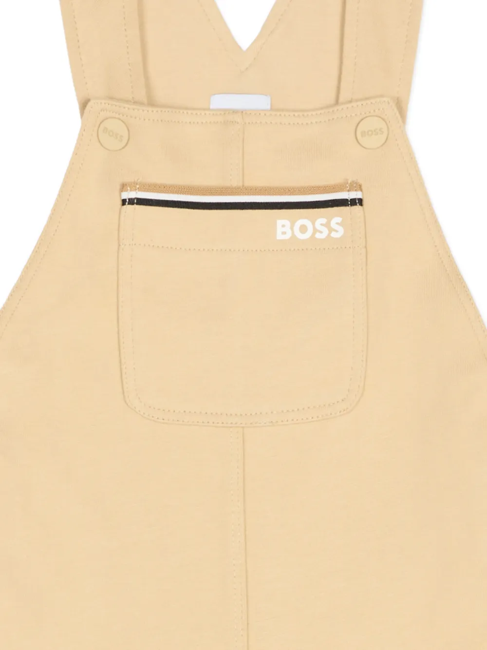 BOSS Kidswear Romper met borstzak Beige