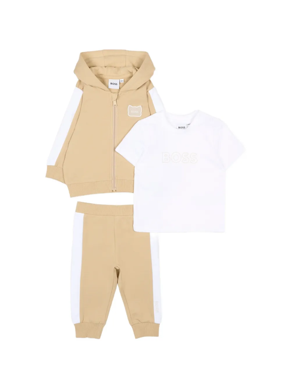 BOSS Kidswear stripe-detail tracksuit set - Toni neutri