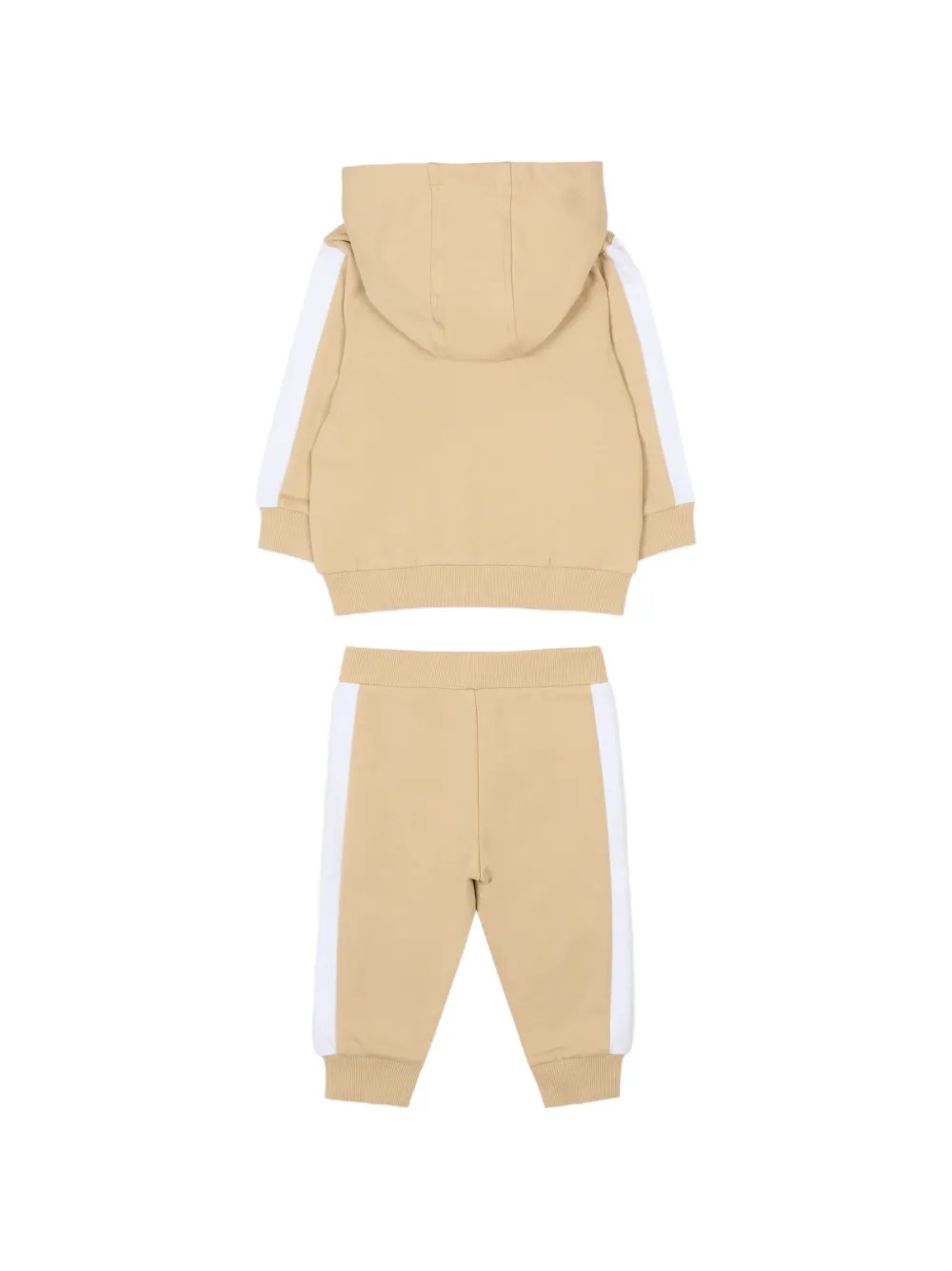 BOSS Kidswear Trainingspak met gestreept detail Beige