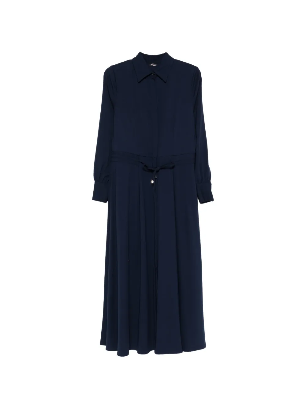 Kiton polo-collar maxi dress - Blu