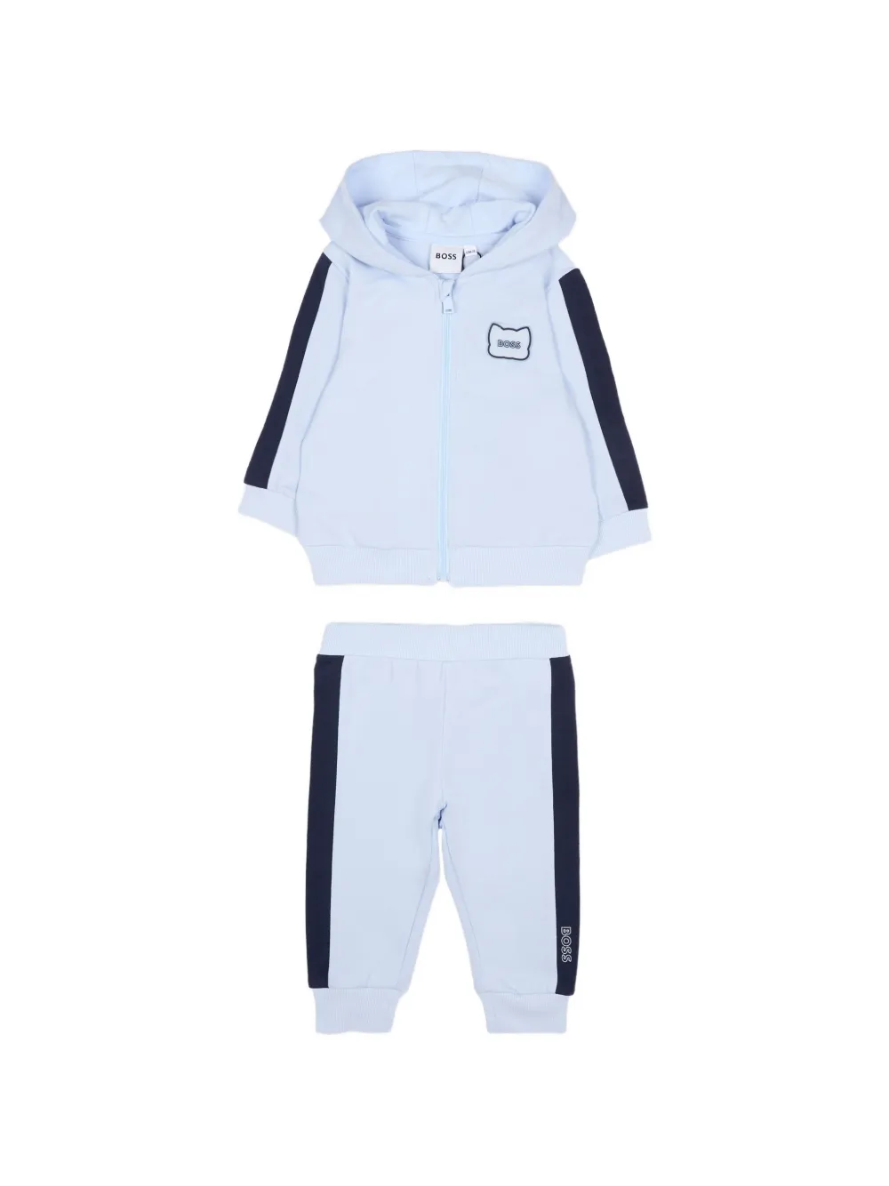 BOSS Kidswear Trainingspak met gestreept detail Blauw