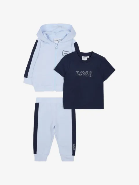 BOSS Kidswear stripe-detail tracksuit set