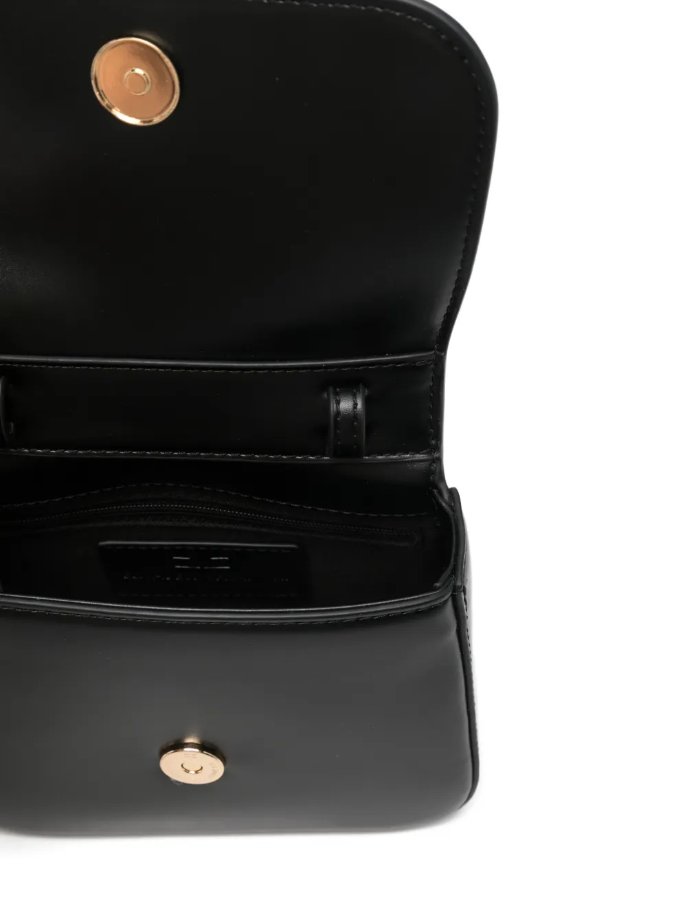 Elisabetta Franchi La Mia Bambina Kleine crossbodytas met omslag en logo Zwart
