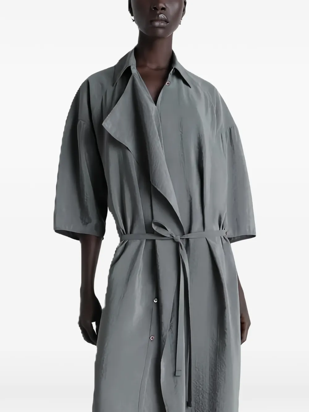 LEMAIRE Blousejurk met ceintuur Grijs