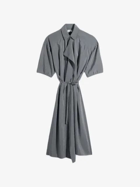 LEMAIRE asymmetrical shirt dress in dry silk