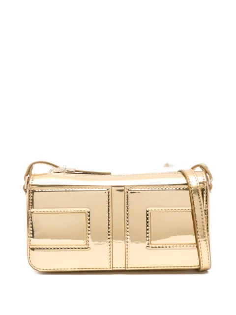 Elisabetta Franchi La Mia Bambina metallic logo-patch mini crossbody bag