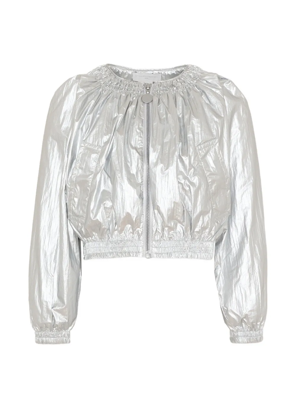 Stella McCartney Kids zip-up bomber jacket - Argento