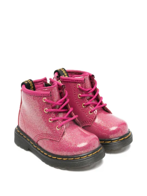 Dr. Martens Kids botas con cordones y purpurina
