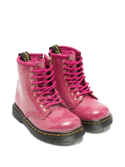 Dr. Martens Kids glitter-effect lace-up boots