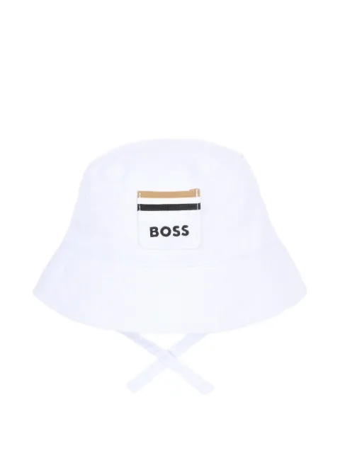 BOSS Kidswear logo-patch bucket hat