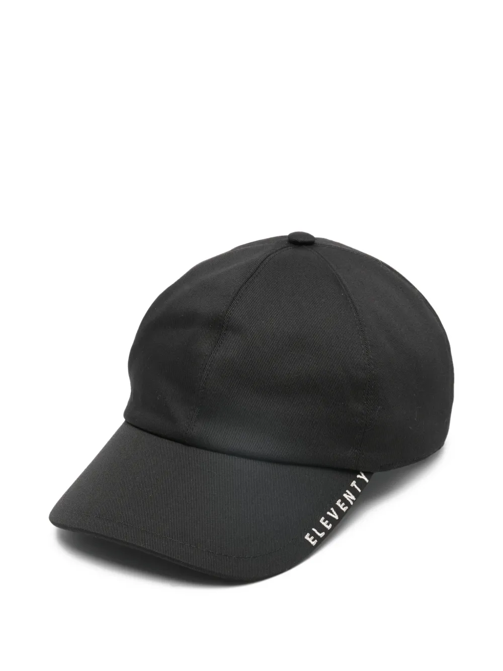 Eleventy logo-embroidered baseball cap - Nero