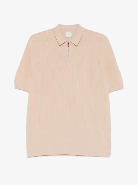Eleventy half-zip short-sleeve polo shirt