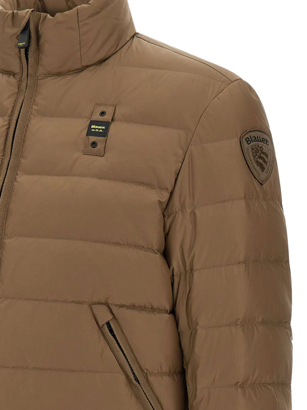 Blauer Austin gewatteerd jack met rits Bruin
