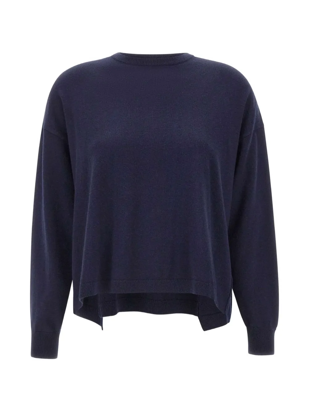 kaos asymmetrical cropped knitwear - Blu