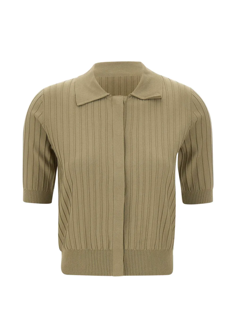 LIU JO rib knit short-sleeve cardigan - Toni neutri