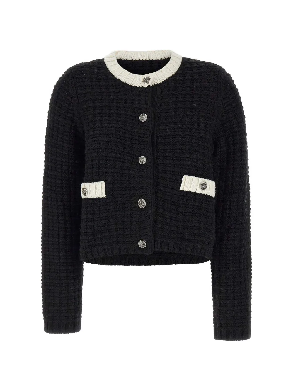 LIU JO trimmed buttoned cardigan - Nero