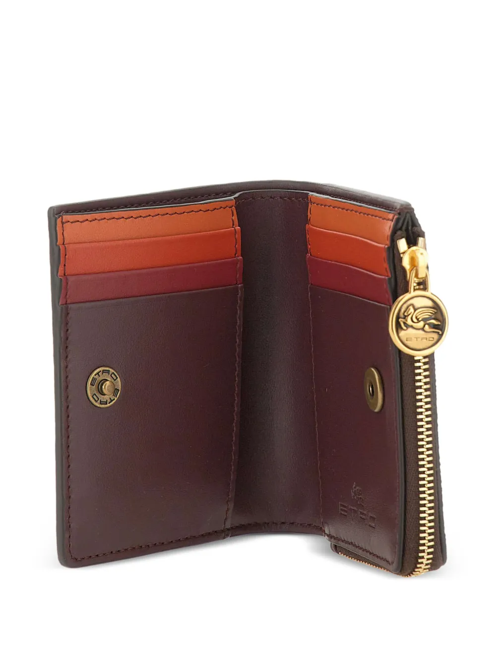 ETRO Portemonnee met paisley-print Bruin