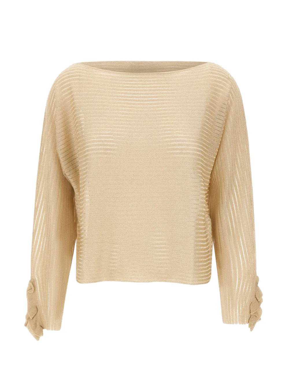 LIU JO striped ruffled top - Toni neutri