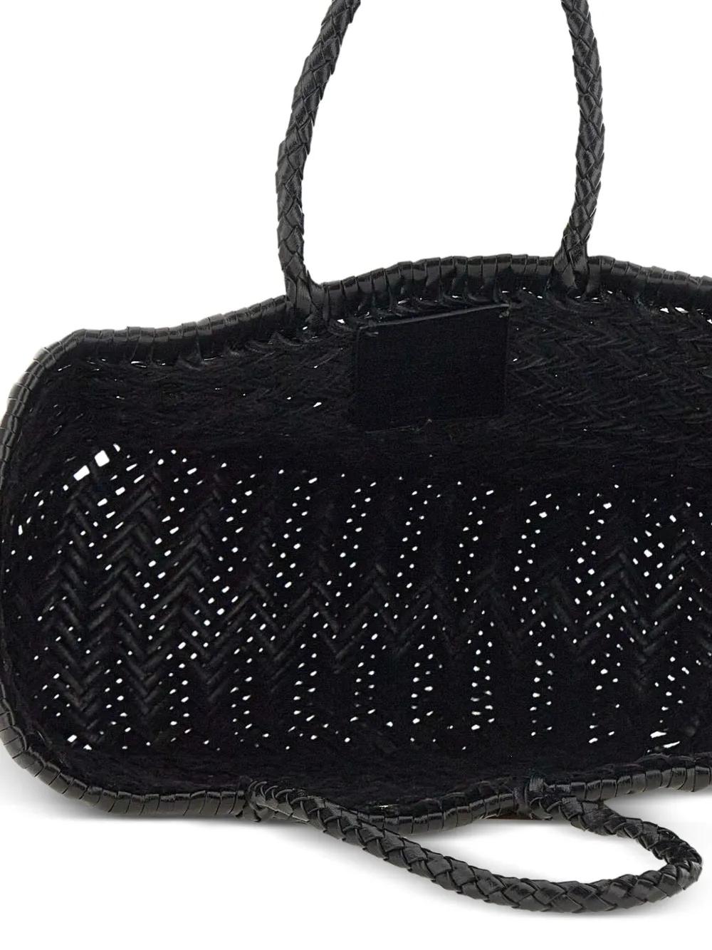 Small Triple Jump Woven Leather Tote Bag