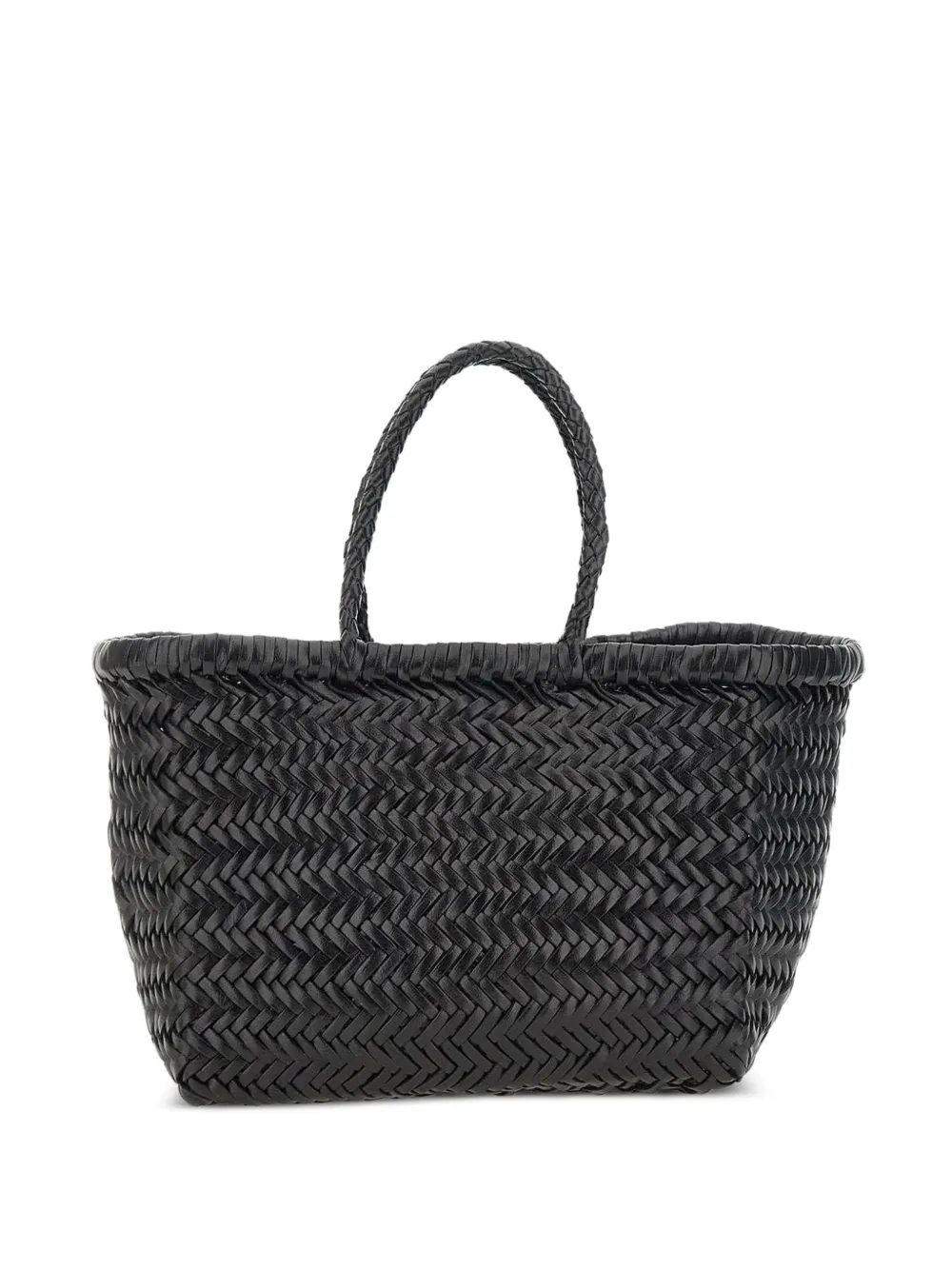 DRAGON DIFFUSION small Triple Jump woven leather tote bag - Nero