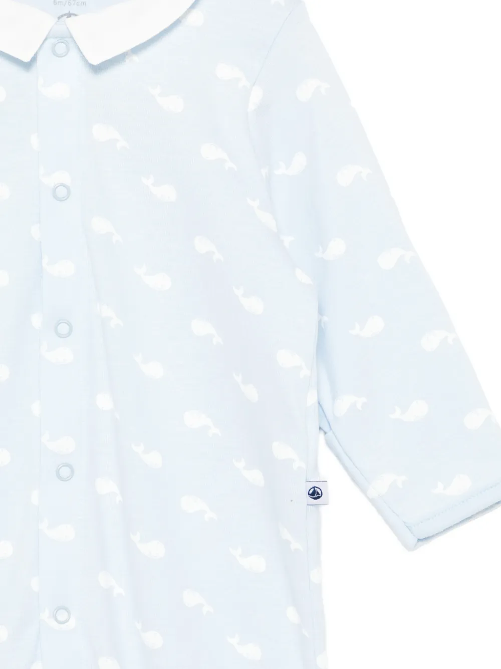 Petit Bateau Romper met walvis-patroon Blauw