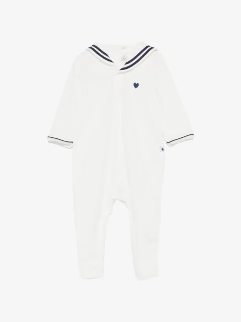 Petit Bateau ハートディテール ストライプ パジャマ
