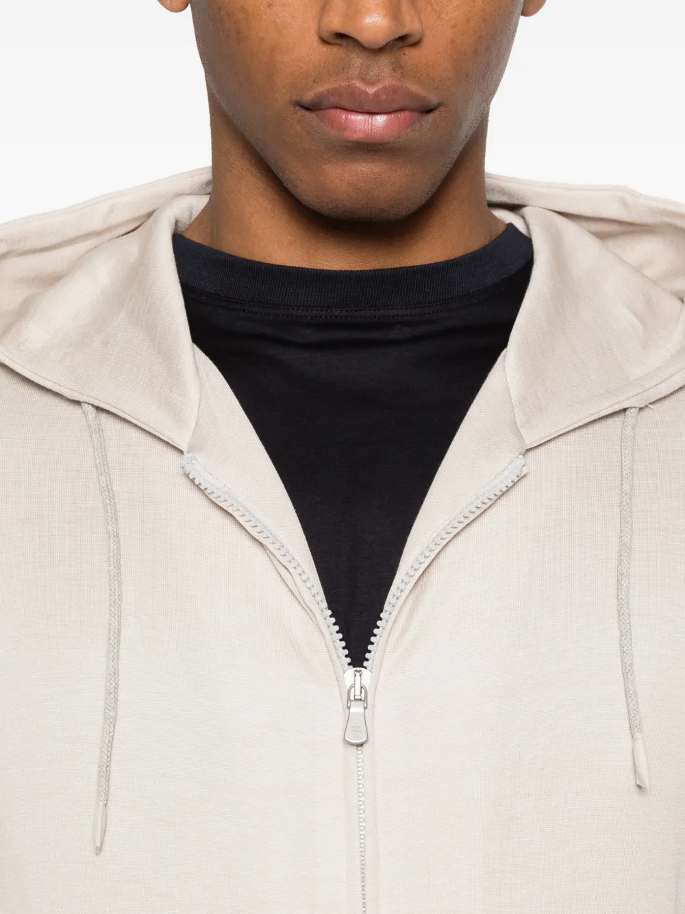 Eleventy Hoodie met rits Beige