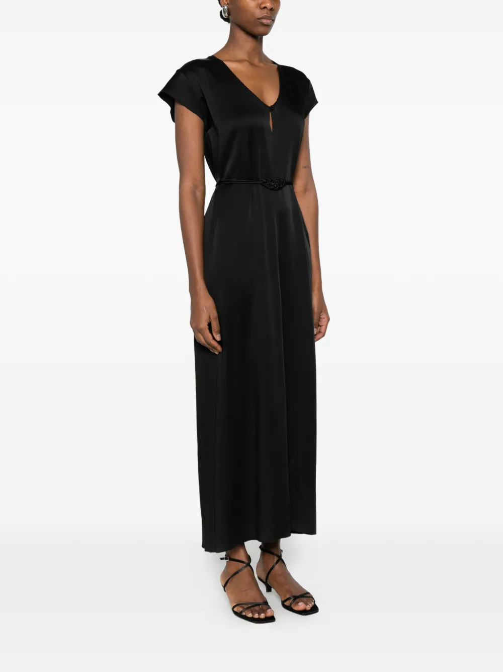  Forte Forte Satin Midi Dress - Black 