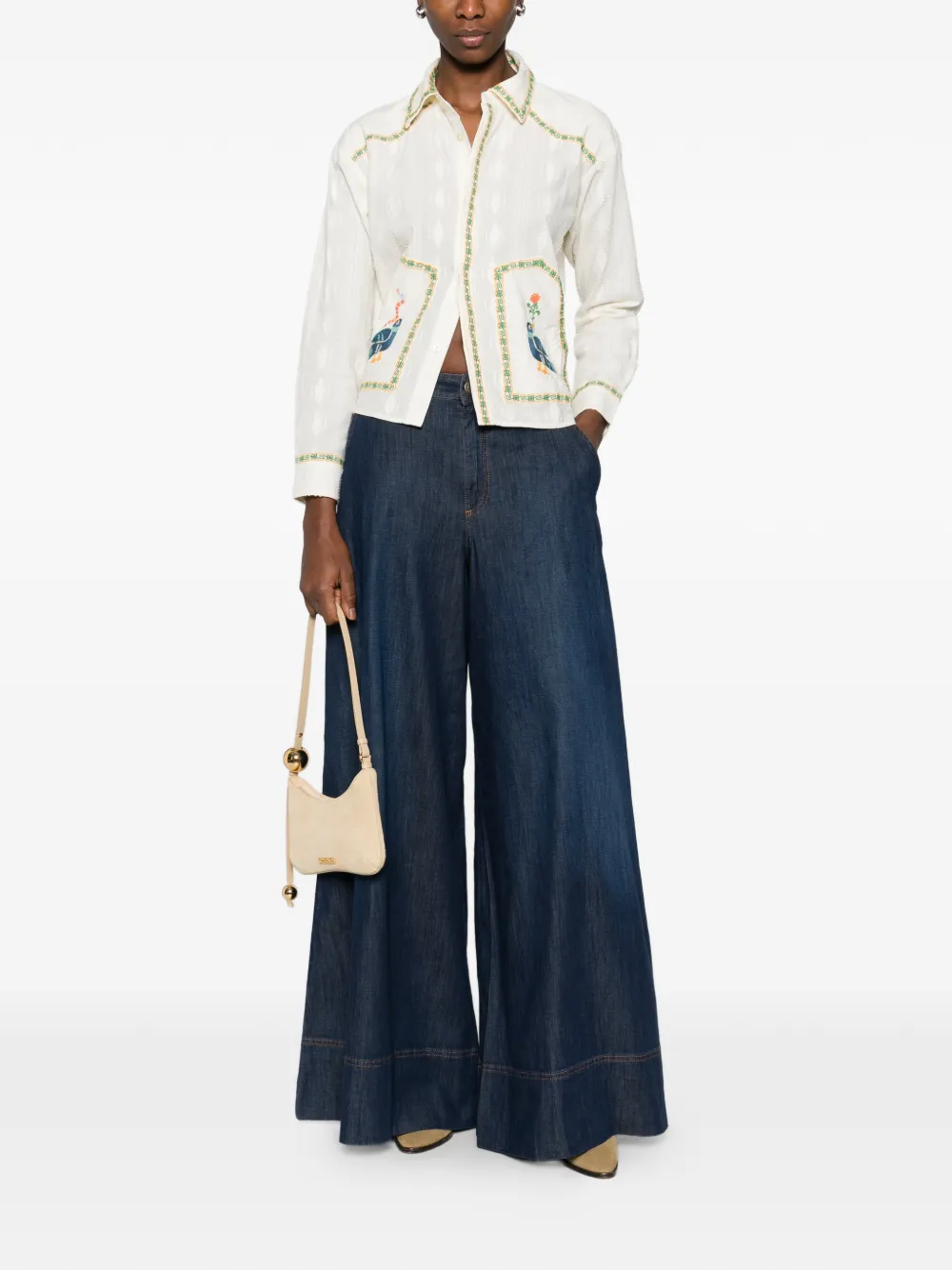  Twinset Wide-leg Cotton Jeans - Blue 