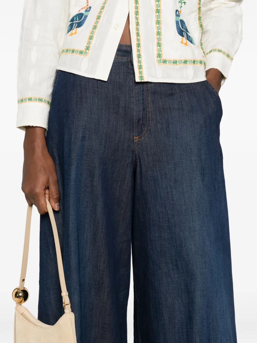 TWINSET Jeans met wijde pijpen Blauw