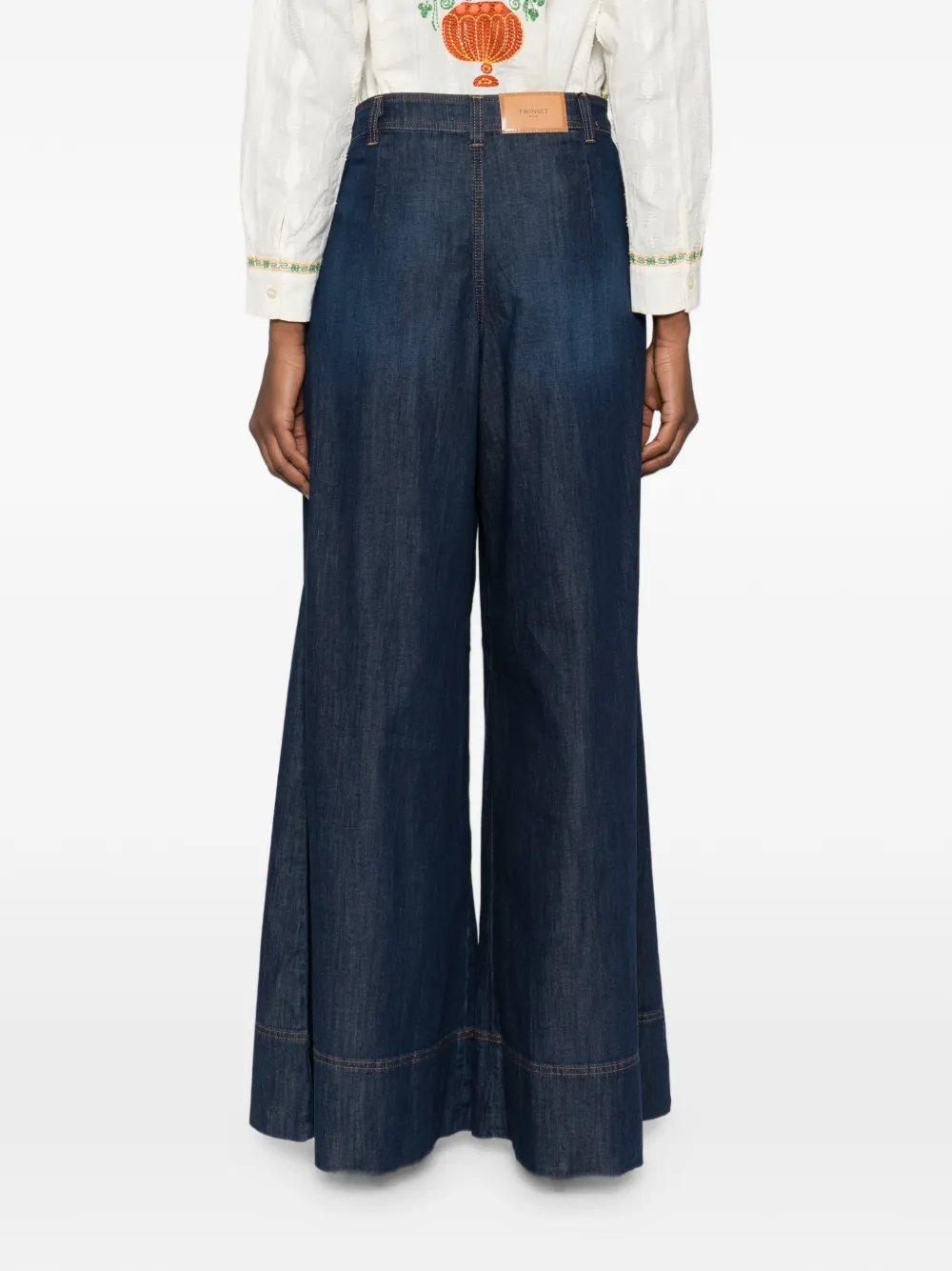 TWINSET Jeans met wijde pijpen Blauw