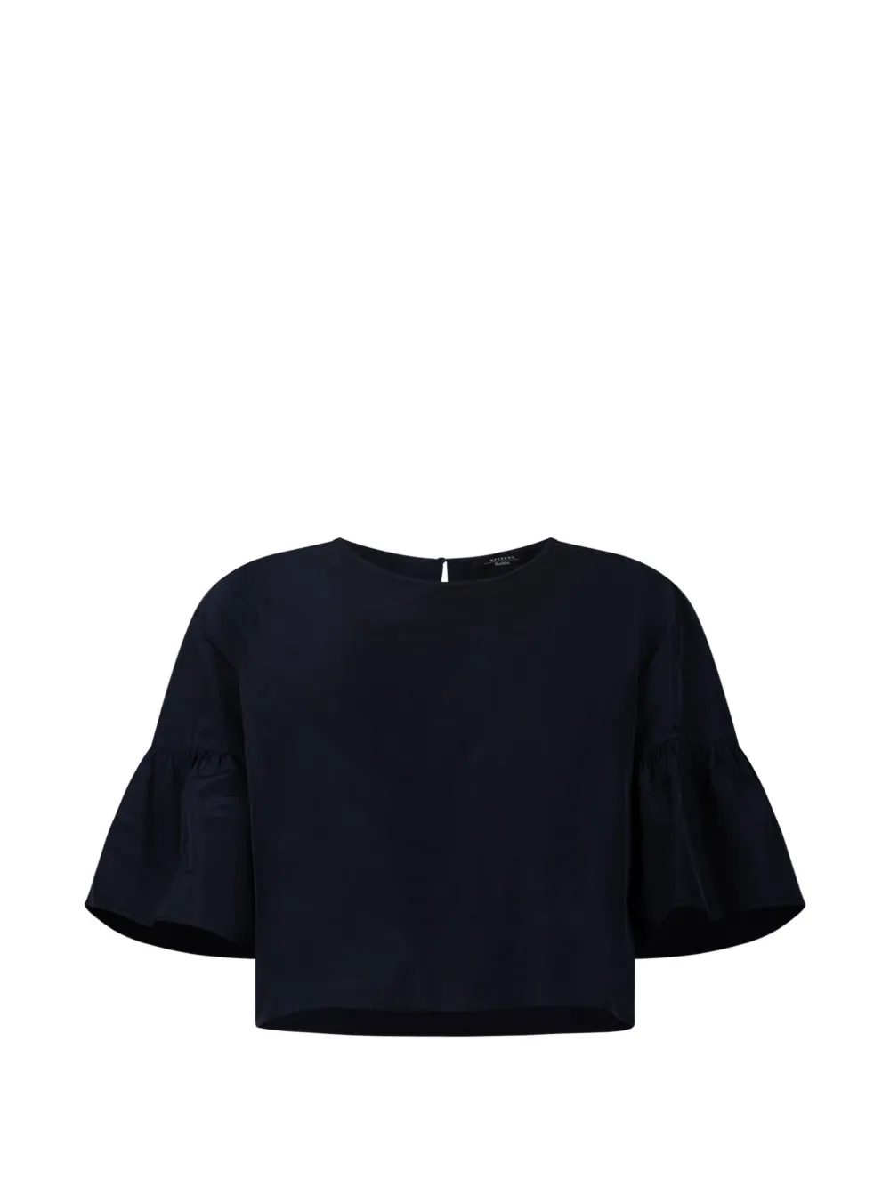 Weekend Max Mara bell-sleeve cropped boxy blouse - Blu