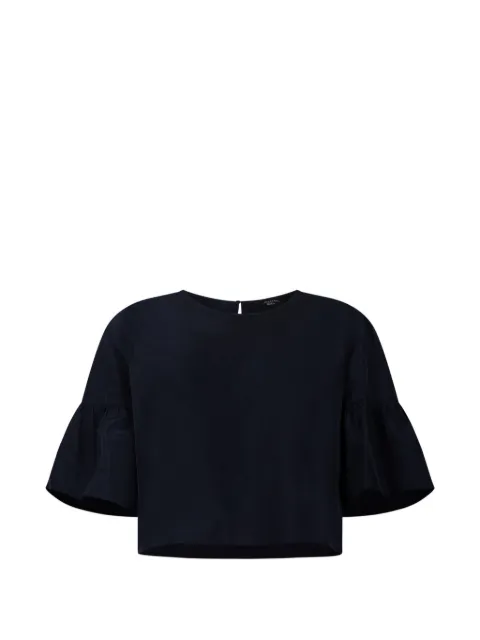 Weekend Max Mara bell-sleeve cropped boxy blouse