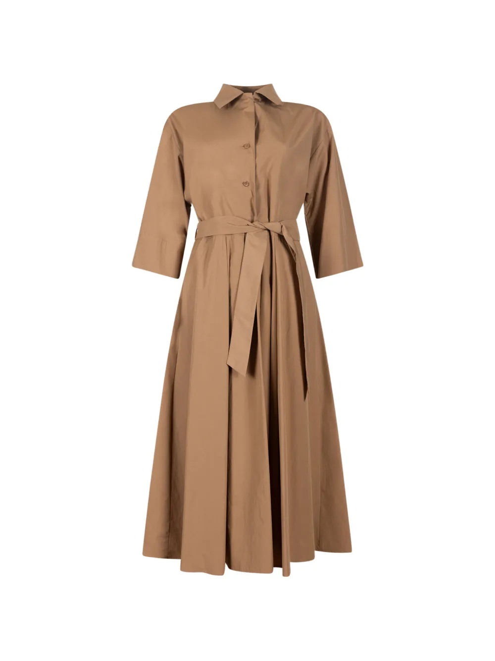  Weekend Max Mara Midi Cotton-poplin Shirt Dress - Neutrals 