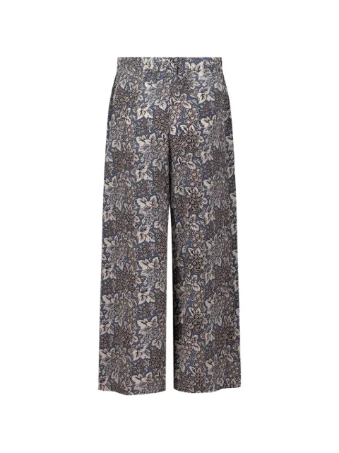 Weekend Max Mara floral-print wide-leg silk trousers