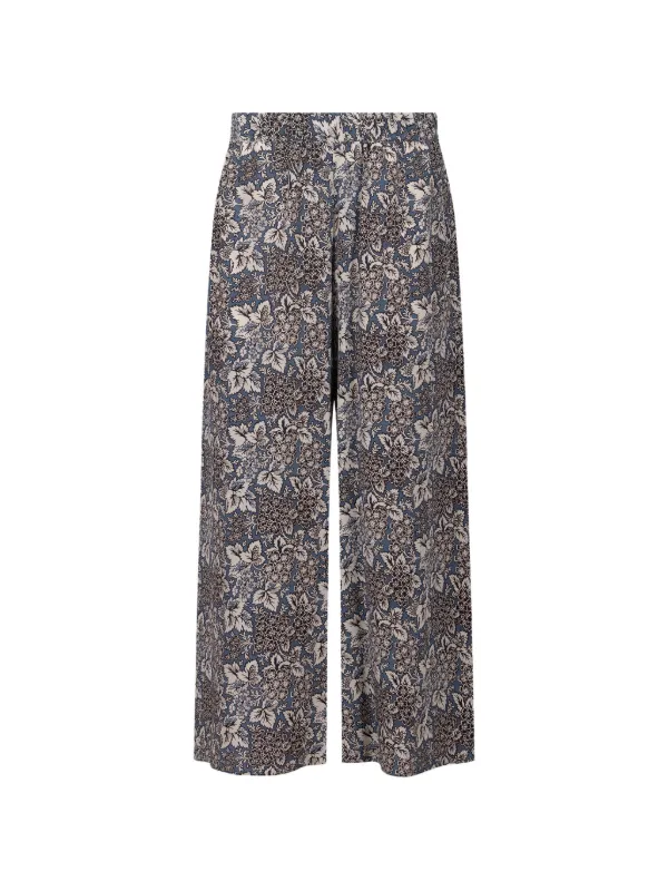 Weekend Max Mara フローラル シルクワイドパンツ | ブルー | FARFETCH JP