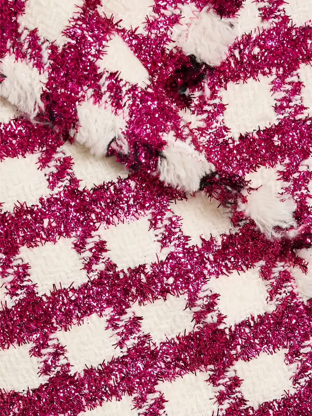 Oscar de la Renta Geruite mini-jurk Roze