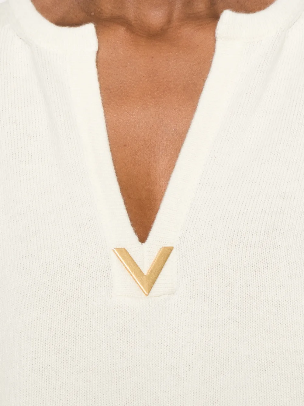 Valentino Garavani Gebreide blouse Beige