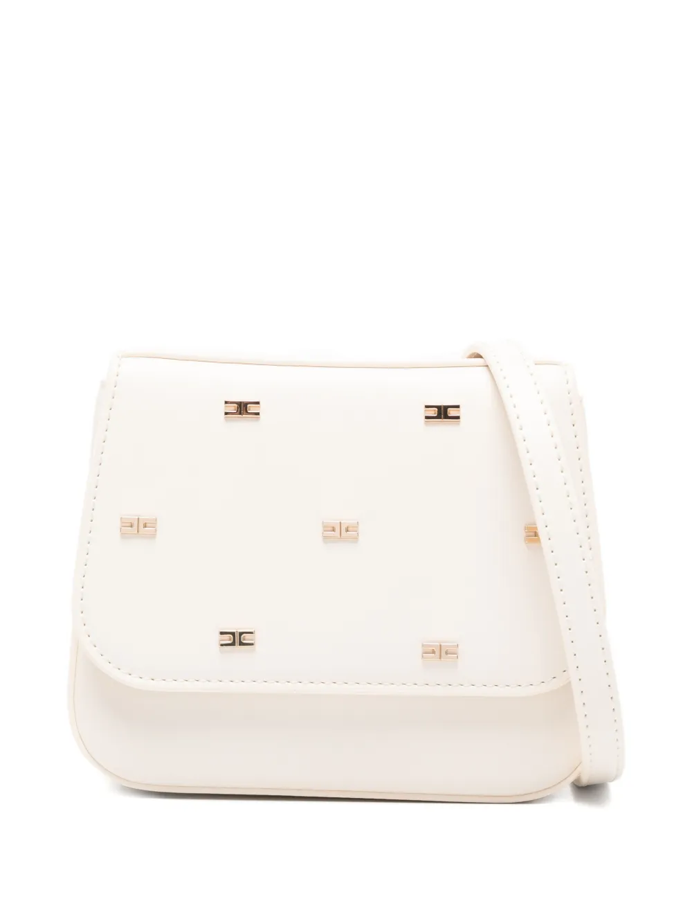 Elisabetta Franchi La Mia Bambina logo-embellished mini crossbody bag - Toni neutri
