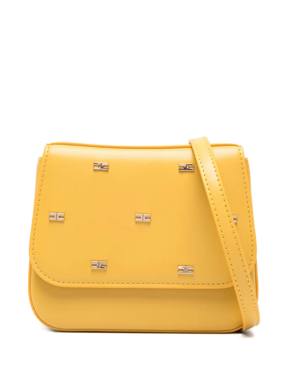 Elisabetta Franchi La Mia Bambina logo-embellished mini crossbody bag - Giallo