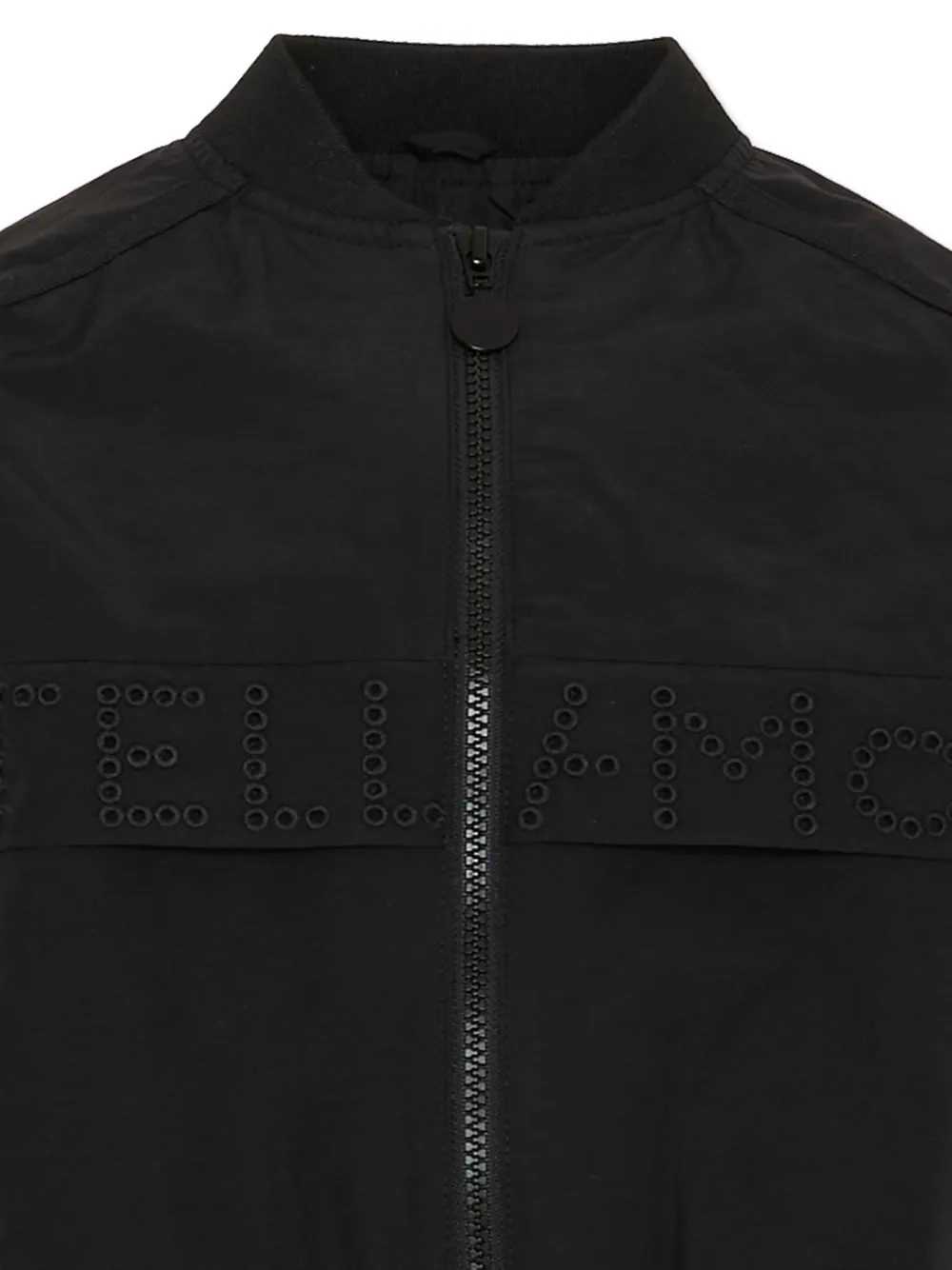 Stella McCartney Kids Geperforeerd bomberjack Zwart