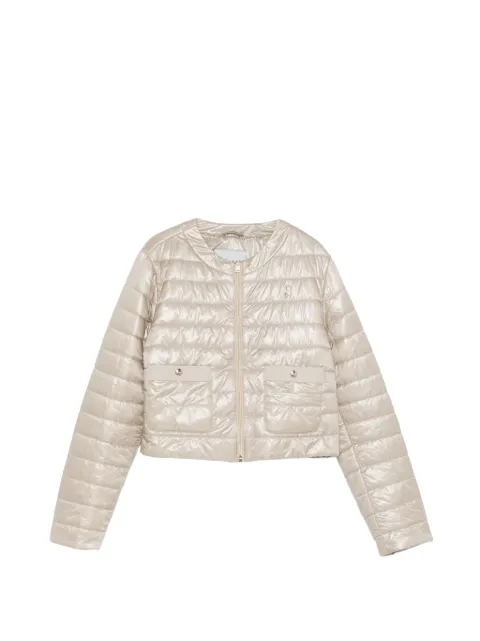 Herno Kids quilted zip-up jacket