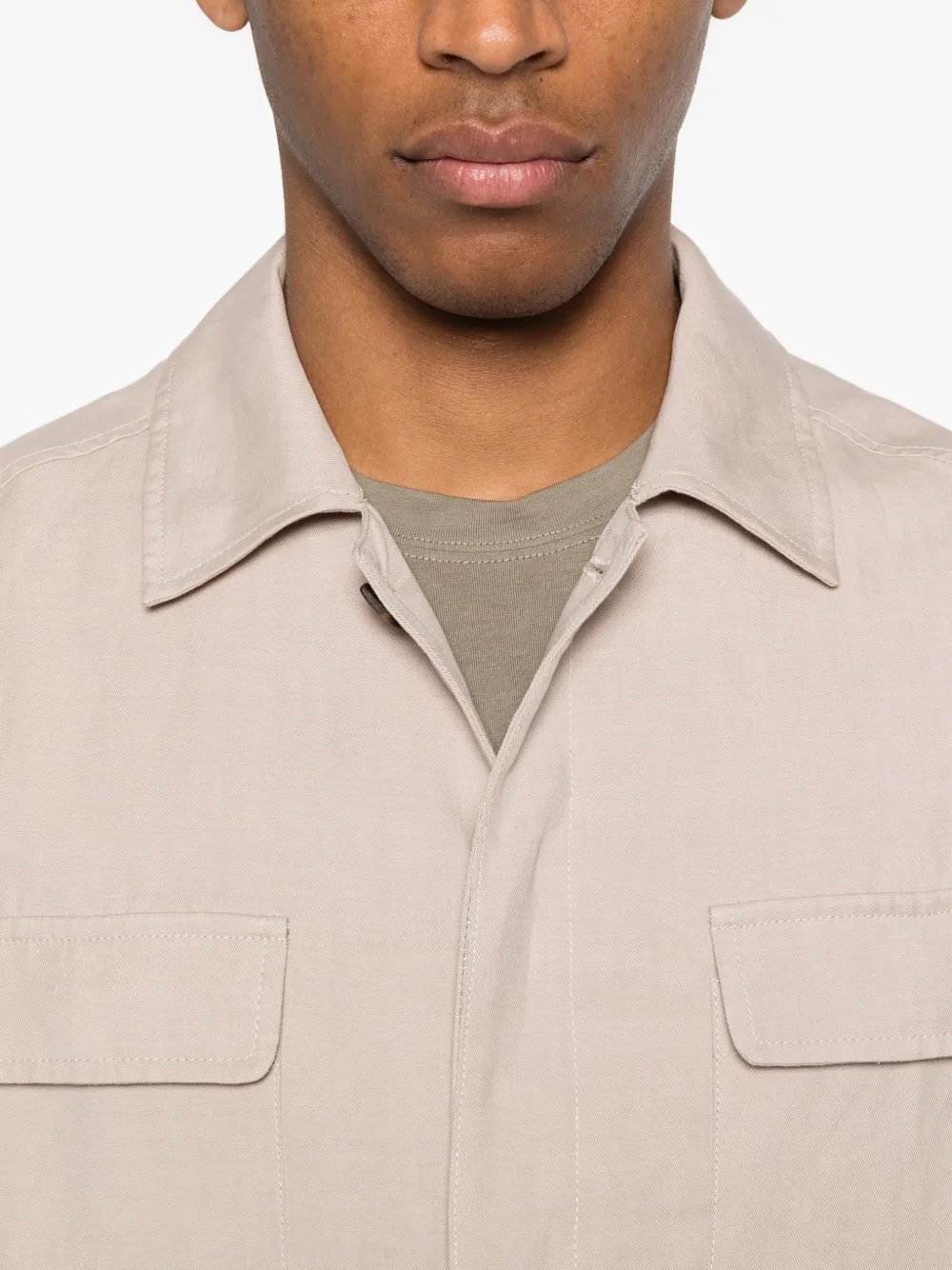 Polo-Collar Shirt Jacket