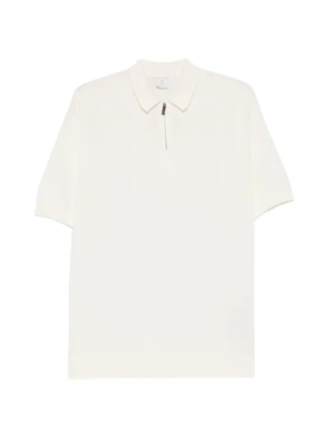 Eleventy half-zip short-sleeve polo shirt