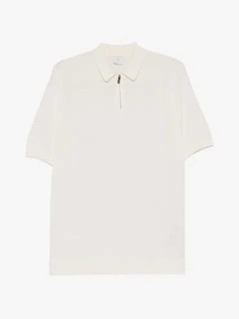 Eleventy half-zip short-sleeve polo shirt