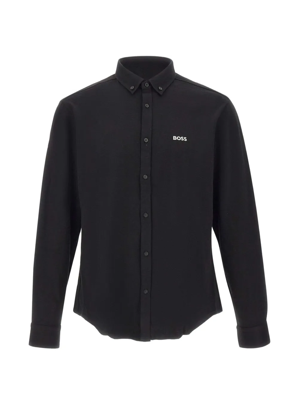 BOSS logo button-down shirt - Nero